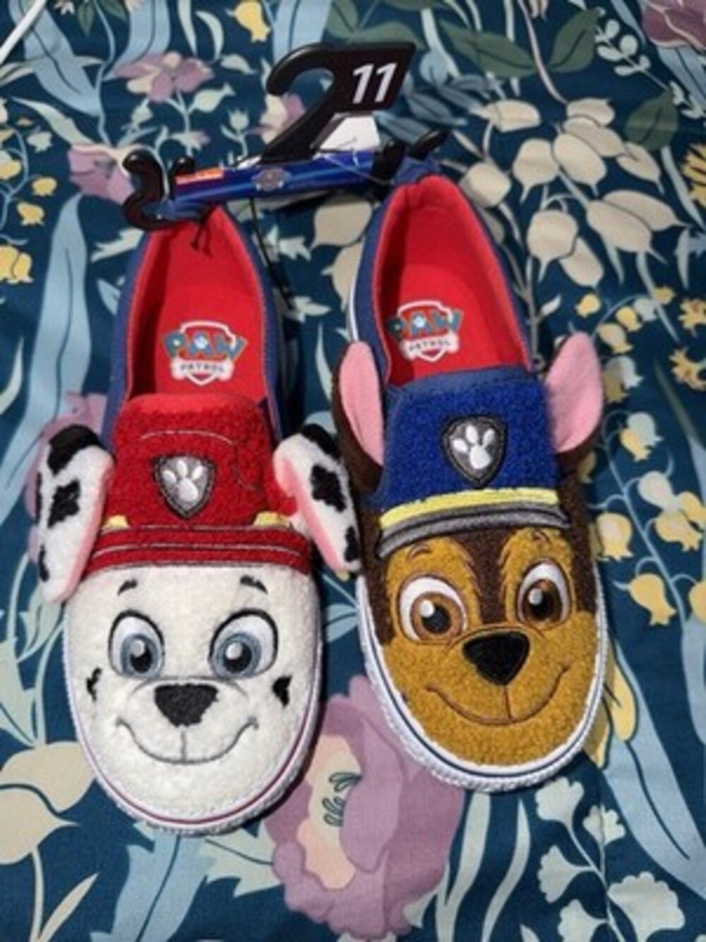 Paw Patrol Toddler Slip-On Shoes – Chase & Marshall – Size 7/8? Blue/Red